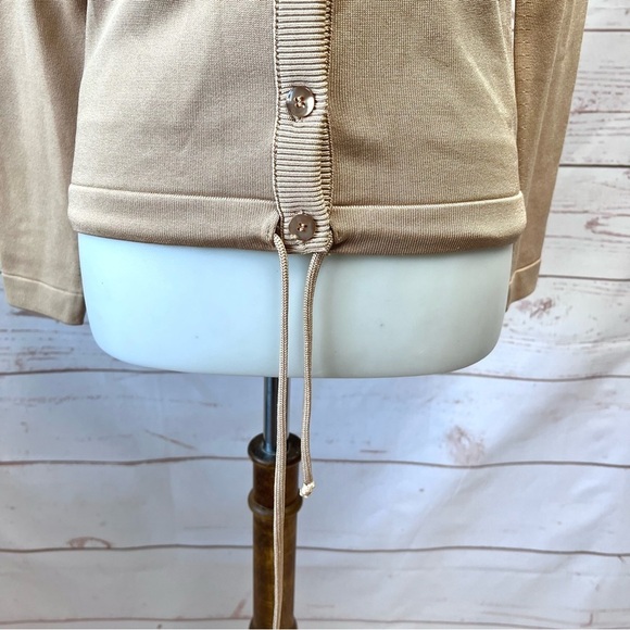 Vintage Givenchy GG Mid Century Mod MCM Track Polo Jacket Cardigan Sweater - Picture 5 of 10